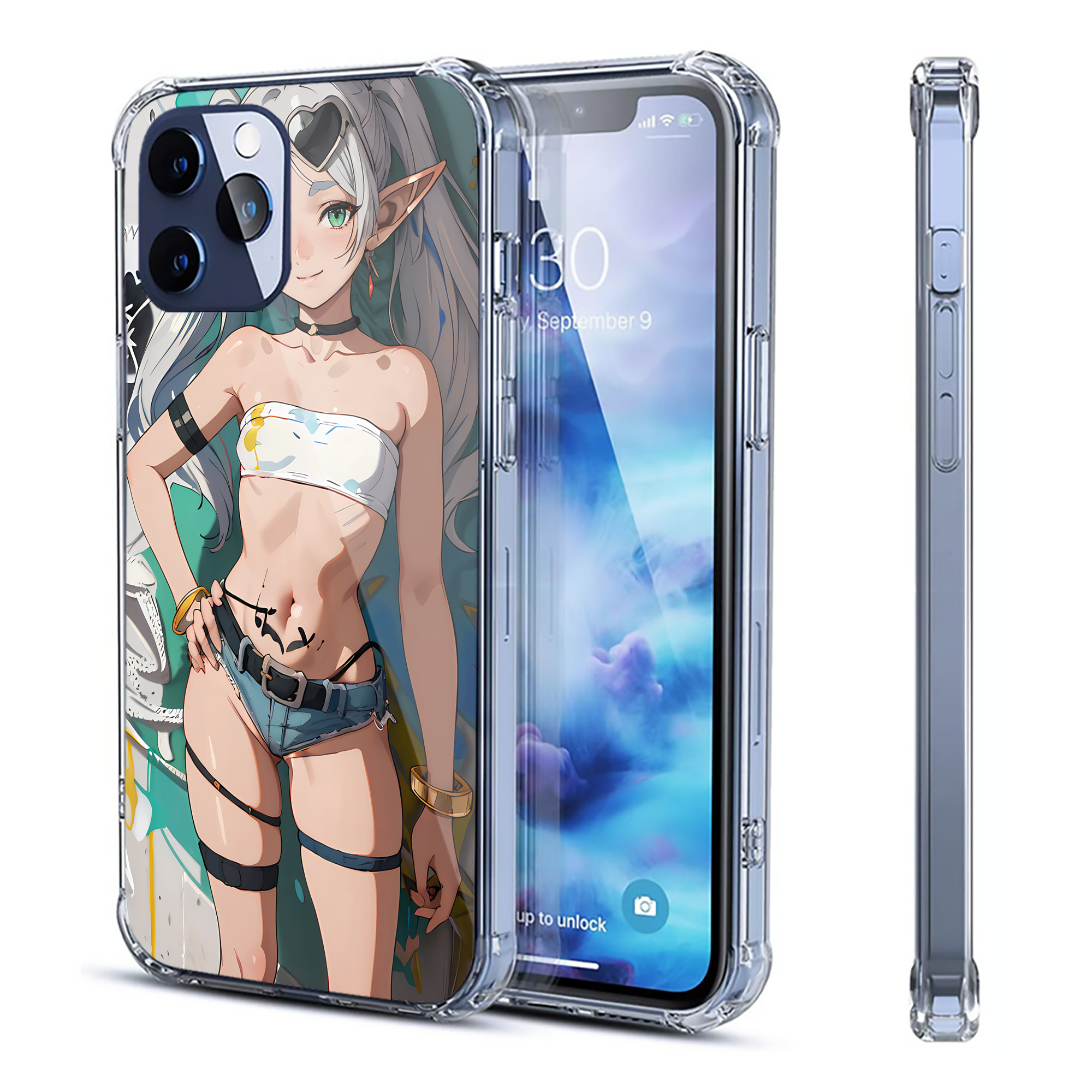 （画像用） 葬送のフリーレン Frieren 【iPhone 12シリーズ対応】透明スマホケース（クリアソフトケース）